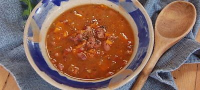 Pressure Cooker Anasazi Bean n Kale Stew