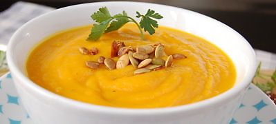 Butternut Squash Bisque with Toasted Pumpkin Seeds