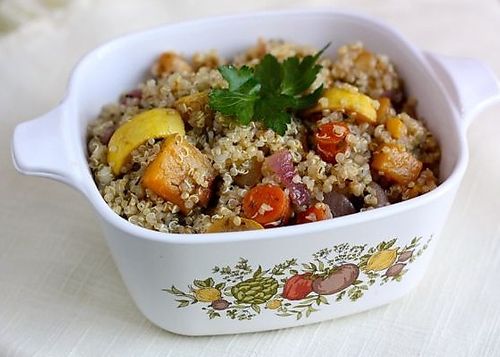 Quinoa with Roasted Vegetable - Healthy Vegan Recipes - HappyCow