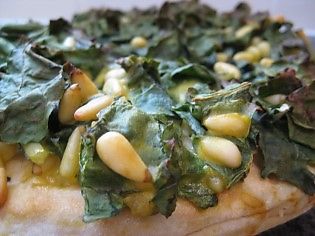 Spinach and Pine Nut Pizza - Healthy Vegan Recipes - HappyCow