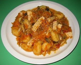 Gnocchi with Tofu and Vegetable - Healthy Vegan Recipes - HappyCow