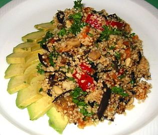 Couscous and Roasted Vegetable Salad - Healthy Vegan Recipes - HappyCow