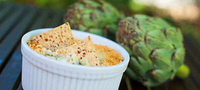 Spinach Artichoke Dip - Healthy Vegan Recipes - HappyCow