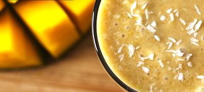 Malty-Maca Mango Coconut Smoothie - Healthy Vegan Recipes - HappyCow