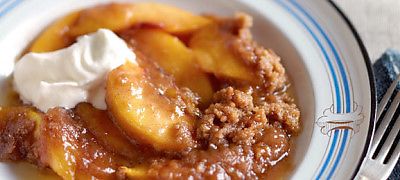 Peach Cobbler - Healthy Vegan Recipes - HappyCow