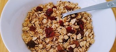 Granola with Maple Almond Cranberry - Healthy Vegan Recipes - HappyCow