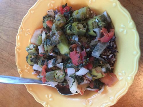 Okra Tomato Stew - Healthy Vegan Recipes - HappyCow