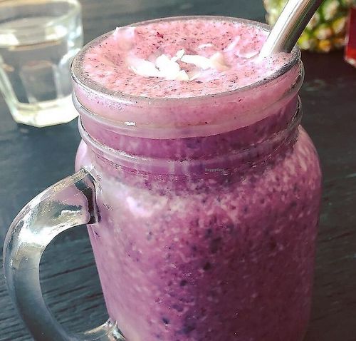 Berry Banana Blast Smoothie - Healthy Vegan Recipes - HappyCow