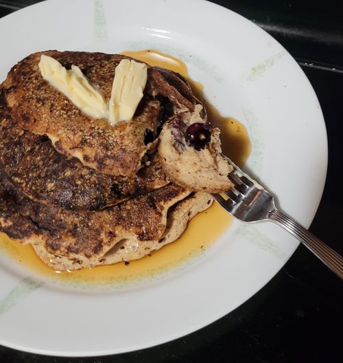American Blueberry Pancakes - Healthy Vegan Recipes - HappyCow