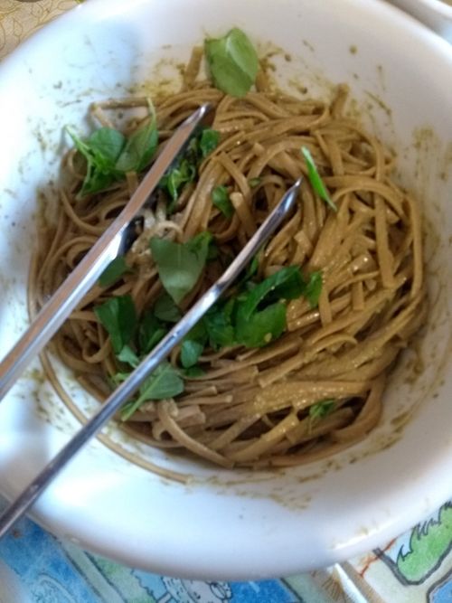 Basil Pesto pasta - Healthy Vegan Recipes - HappyCow