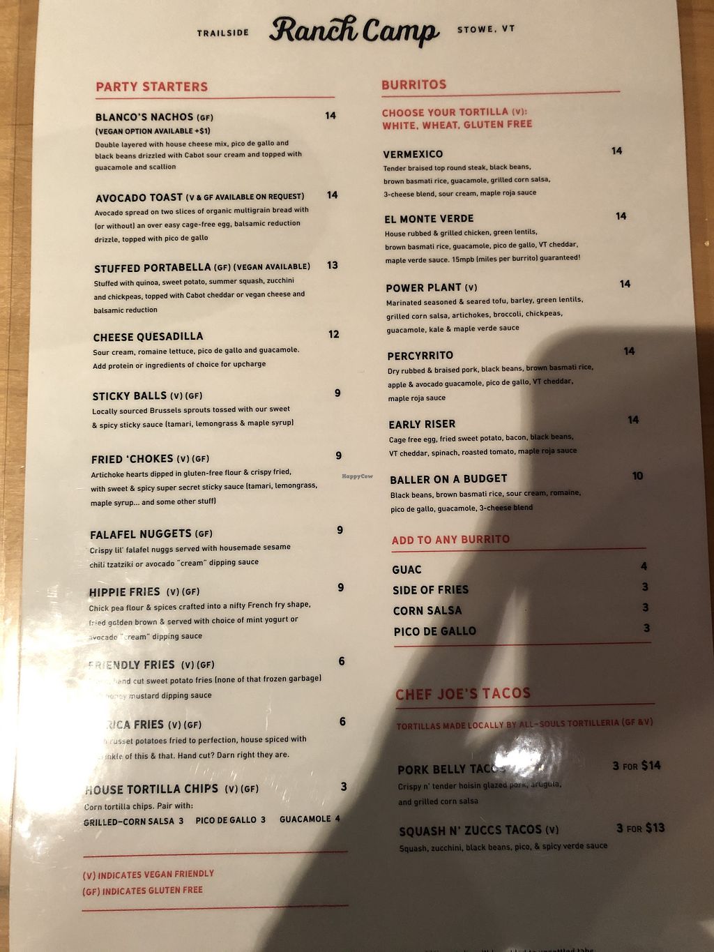 Ranch Camp - Stowe Vermont Restaurant - HappyCow