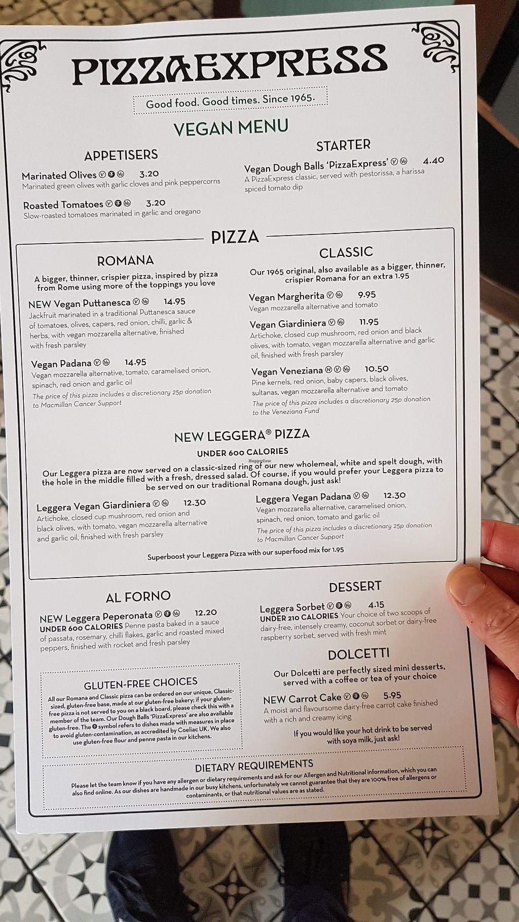 Menu at pizza deals express