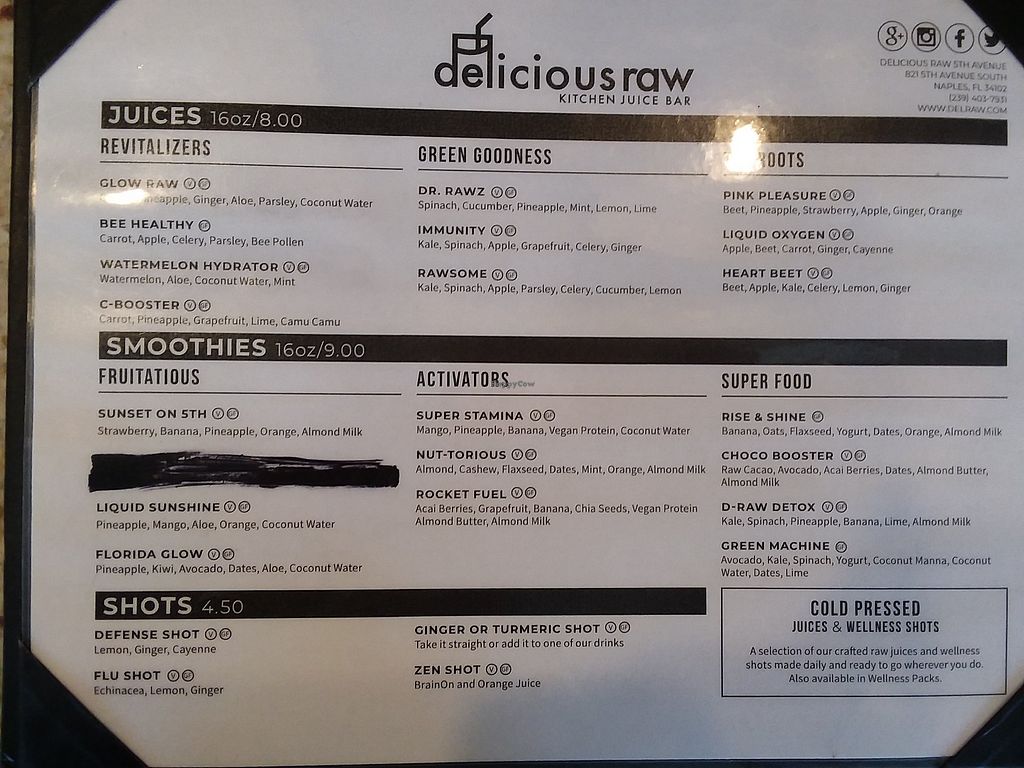 CLOSED Delicious Raw Kitchen and Juice Bar Naples Florida Restaurant
