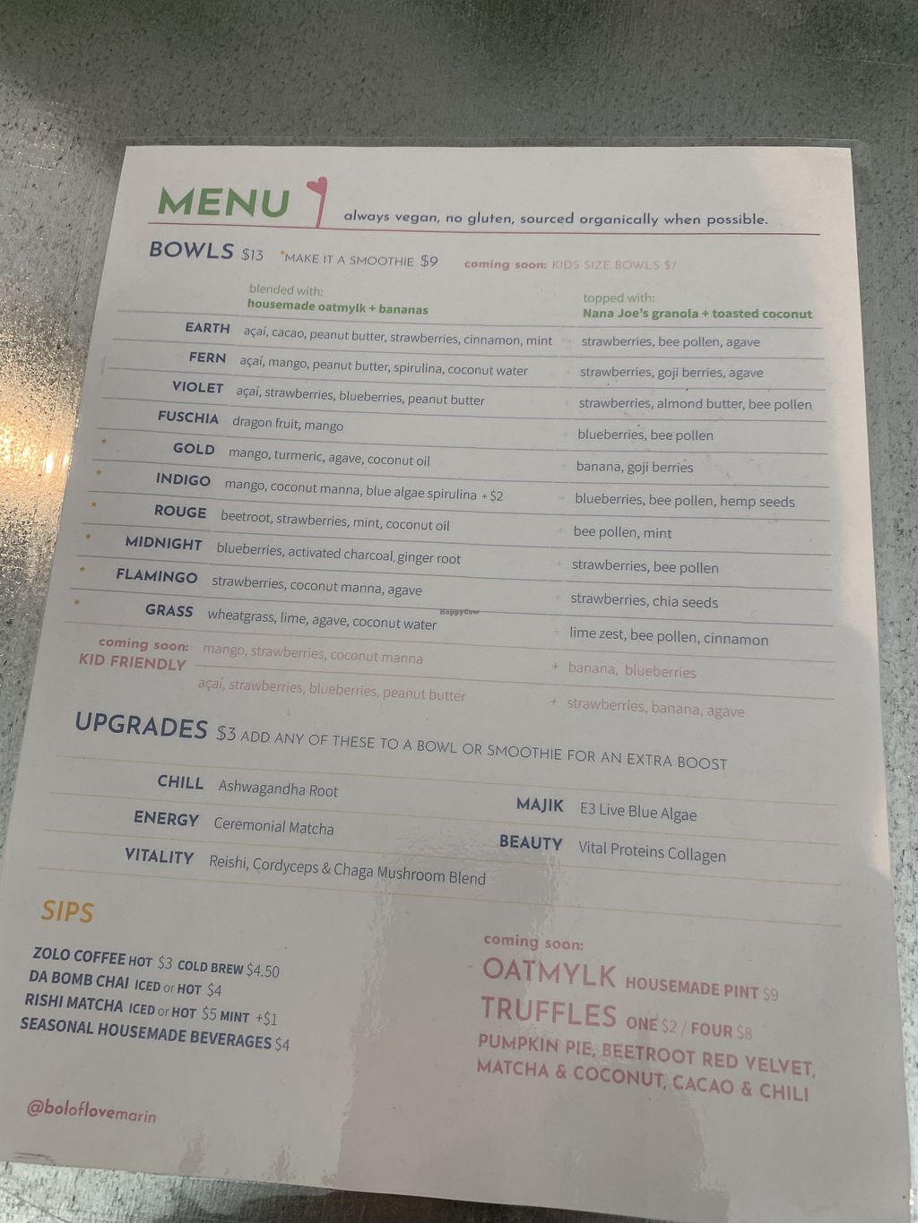 CLOSED BOL Superfood Cafe Mill Valley California Juice Bar HappyCow