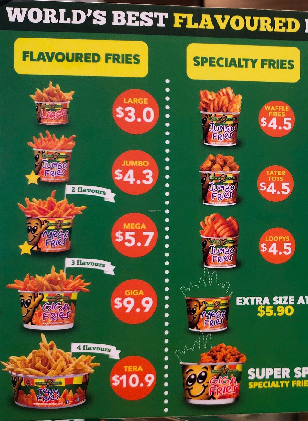 SIN Potato Corner Jewel East Singapore Other HappyCow