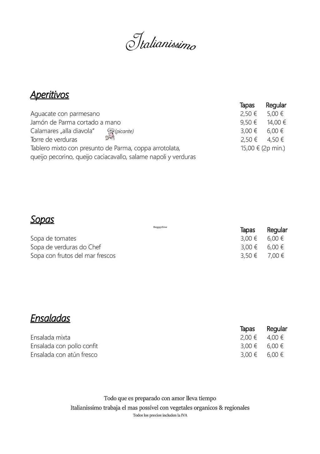 italianissimo ribeira brava restaurant happycow