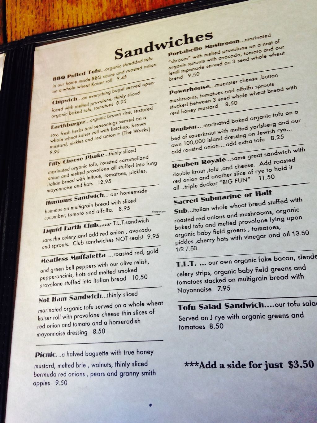 Liquid Earth Baltimore Maryland Restaurant HappyCow