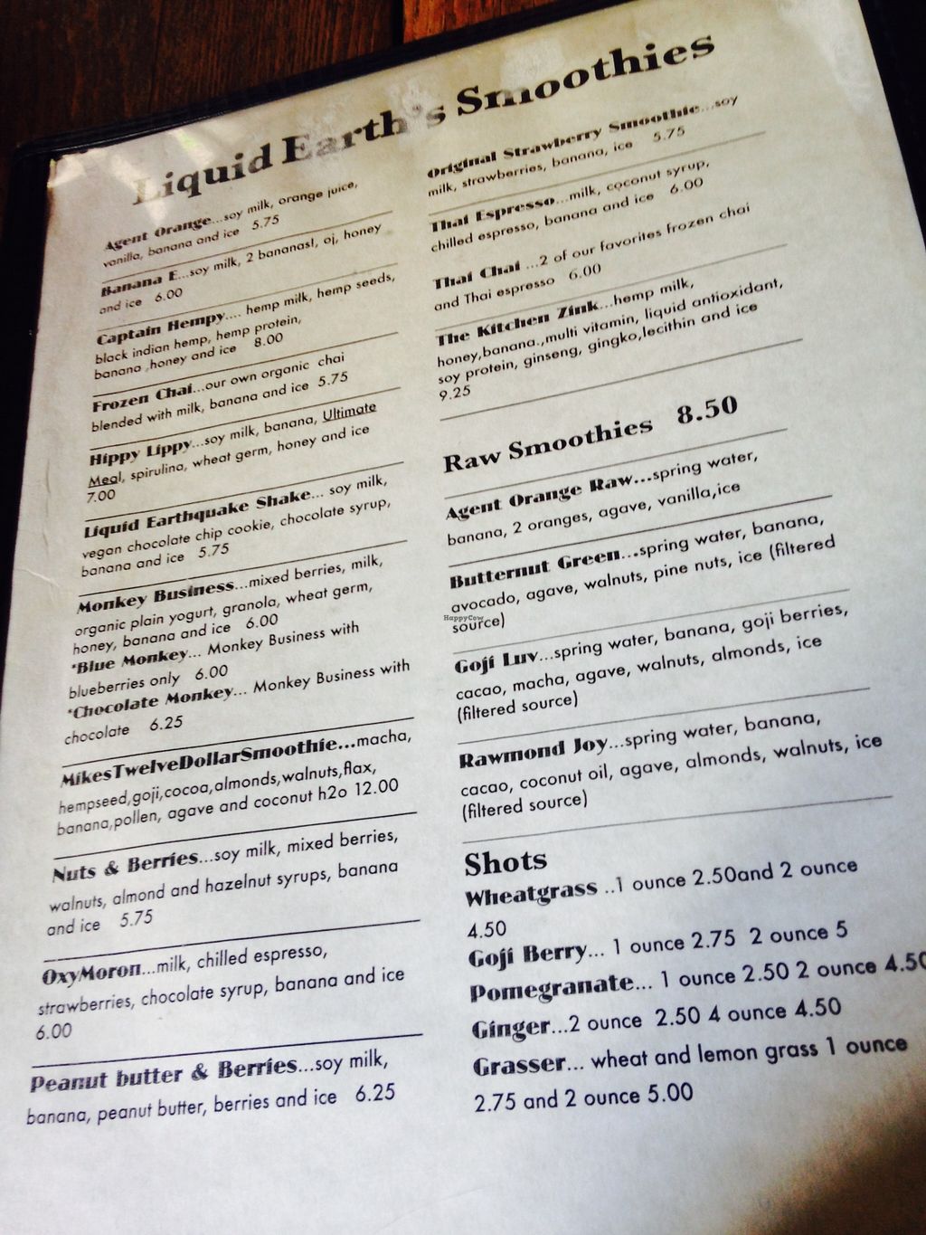 Liquid Earth Baltimore Maryland Restaurant HappyCow