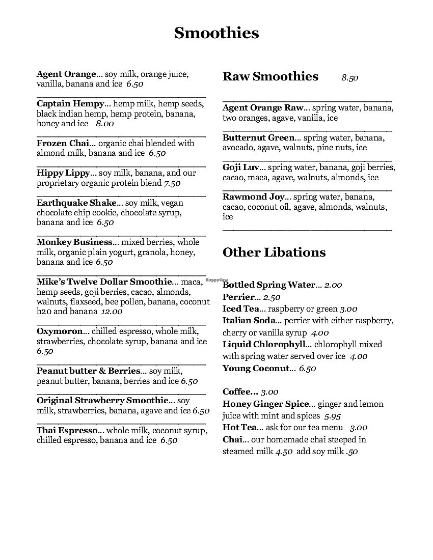 Liquid Earth Baltimore Maryland Restaurant HappyCow