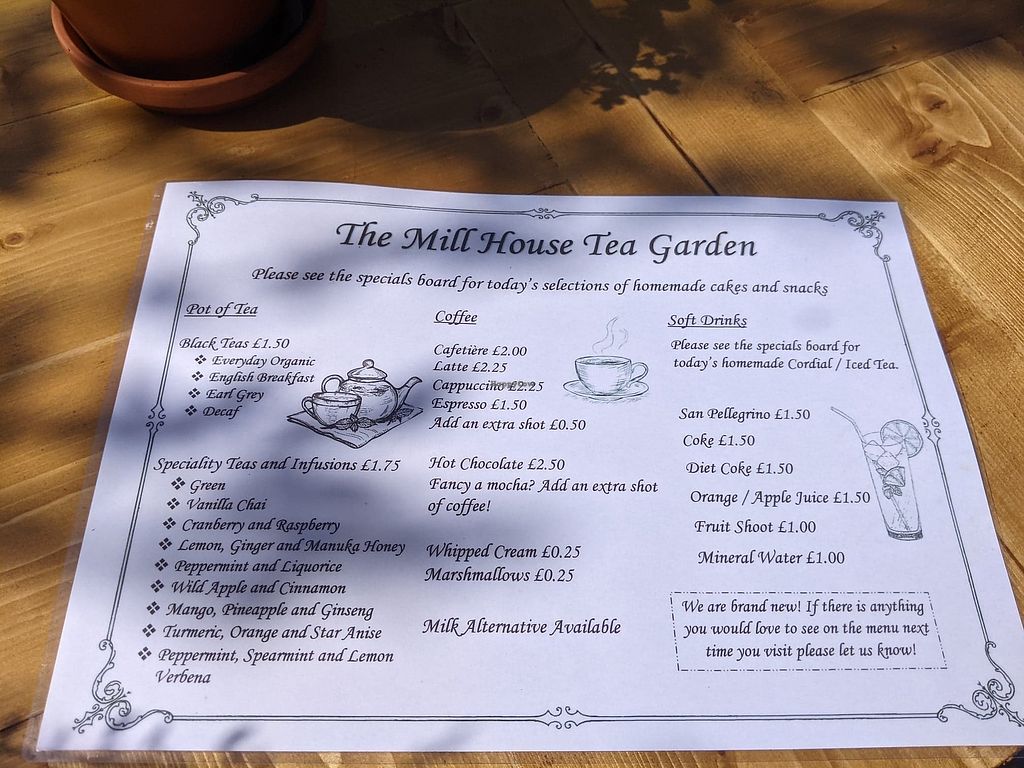 The Mill House Tea Garden Eckington Bakery HappyCow
