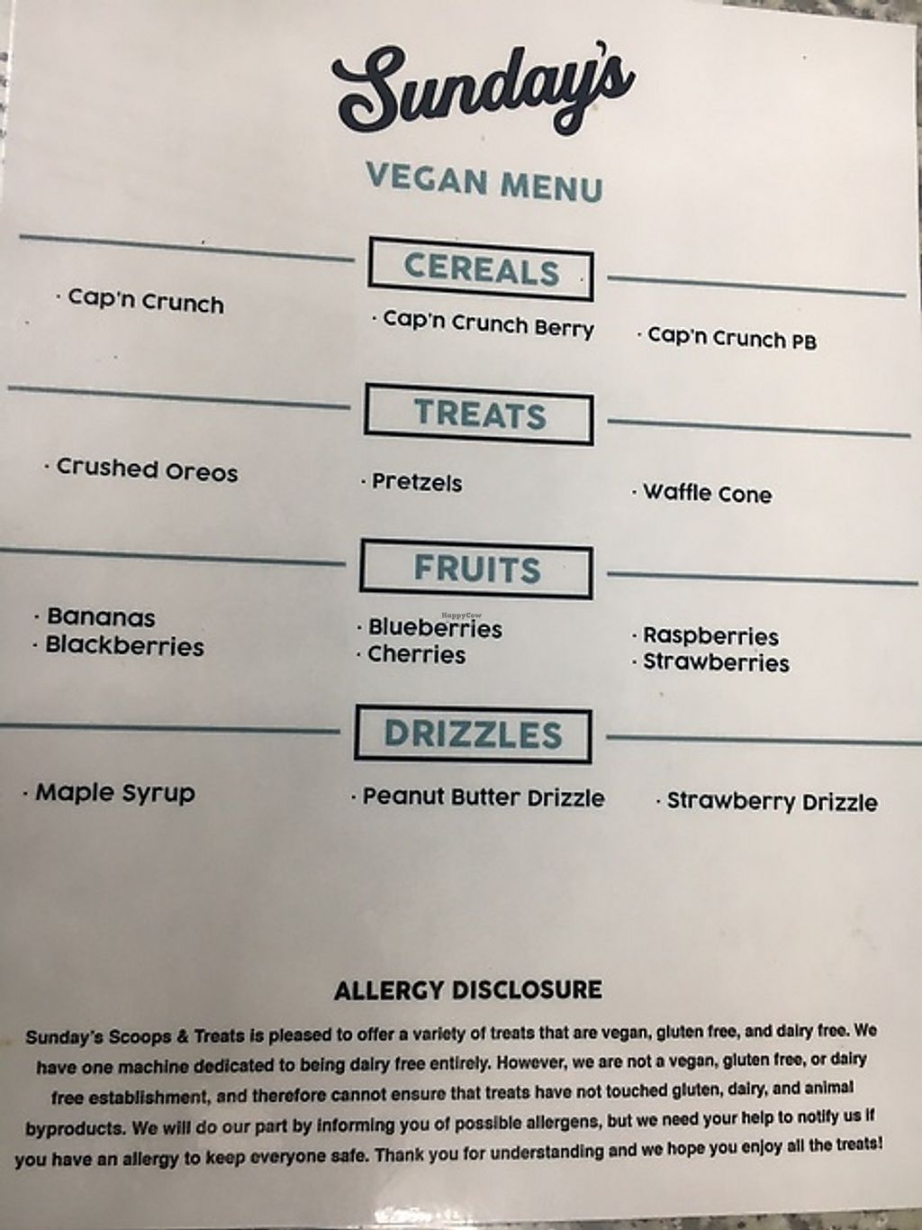 CLOSED Sunday's Scoops & Treats Concord New Hampshire Ice Cream