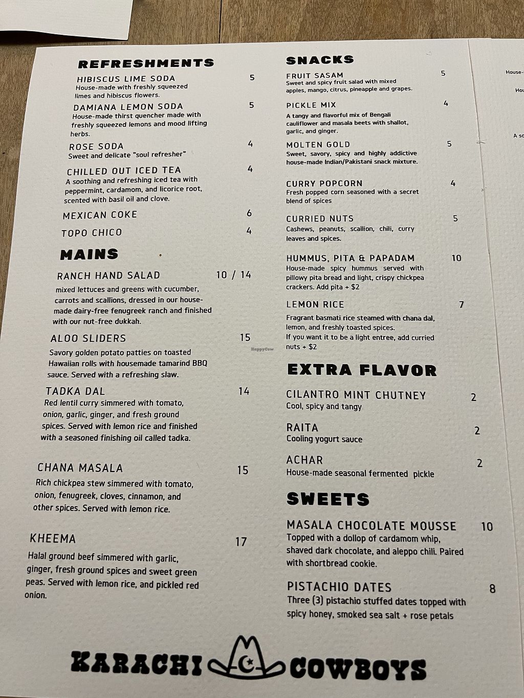 CLOSED Karachi Cowboys Seattle Washington Restaurant HappyCow