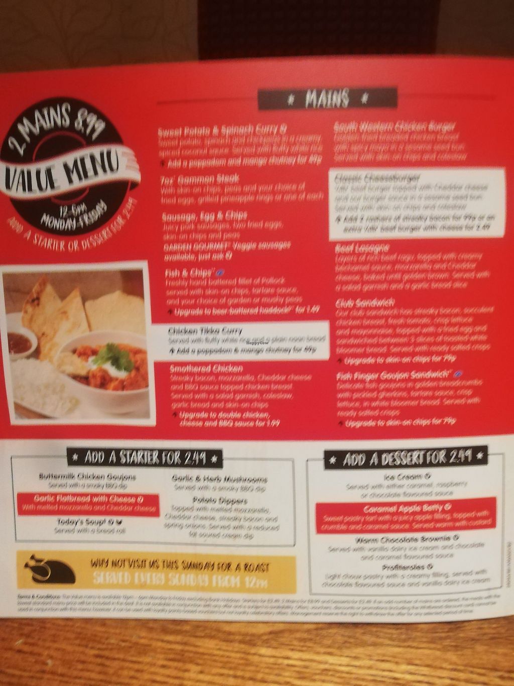 Rising Sun Watford Restaurant HappyCow
