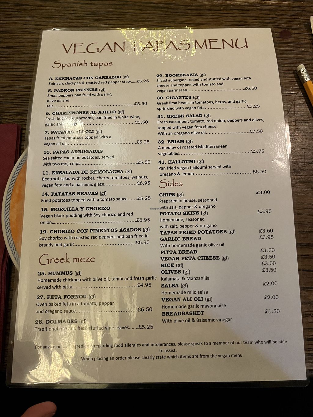 The Old Yard Tapas Bar Darlington Restaurant HappyCow