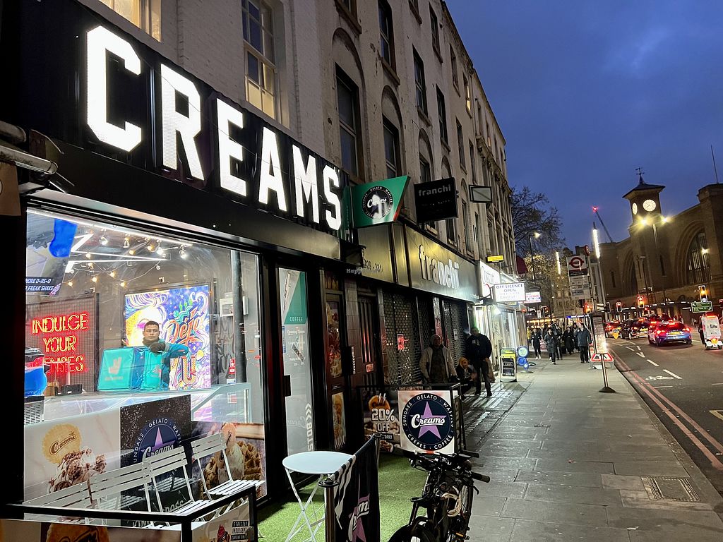 Creams Cafe Kings Cross London Ice Cream HappyCow