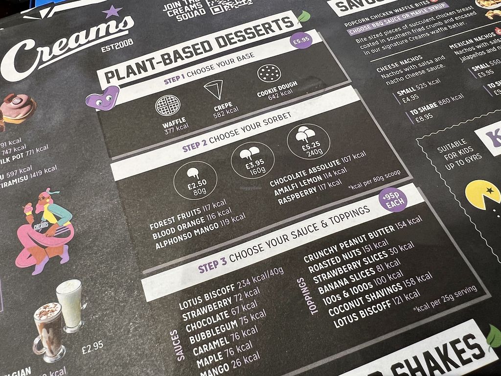 Creams Cafe Kings Cross London Ice Cream HappyCow