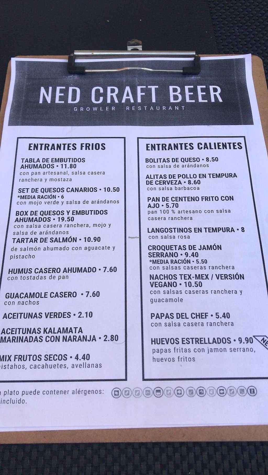 Ned Craft Beer Tenerife Canary Islands Restaurant HappyCow