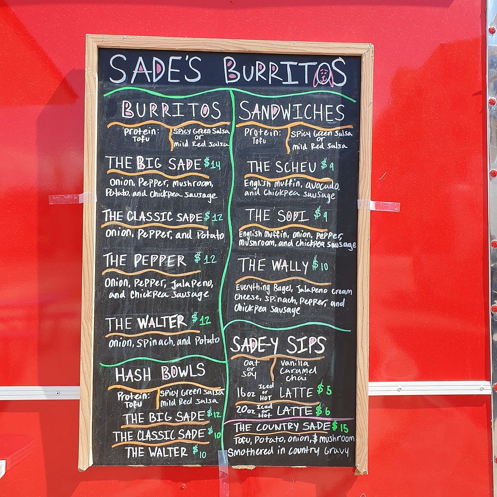 CLOSED Sade's Burritos Salt Lake City Utah Food Truck HappyCow