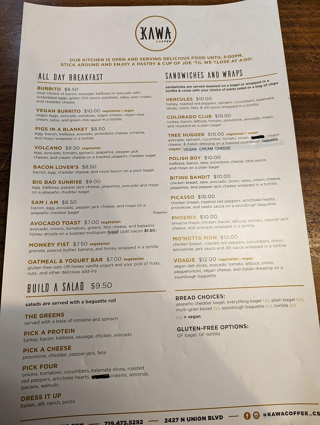 Kawa Coffee Colorado Springs Colorado Coffee & Tea HappyCow