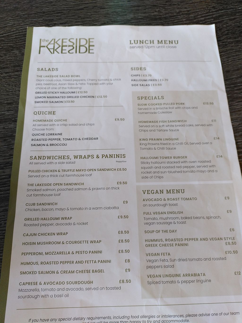 The Lakeside Café Leeds Restaurant HappyCow