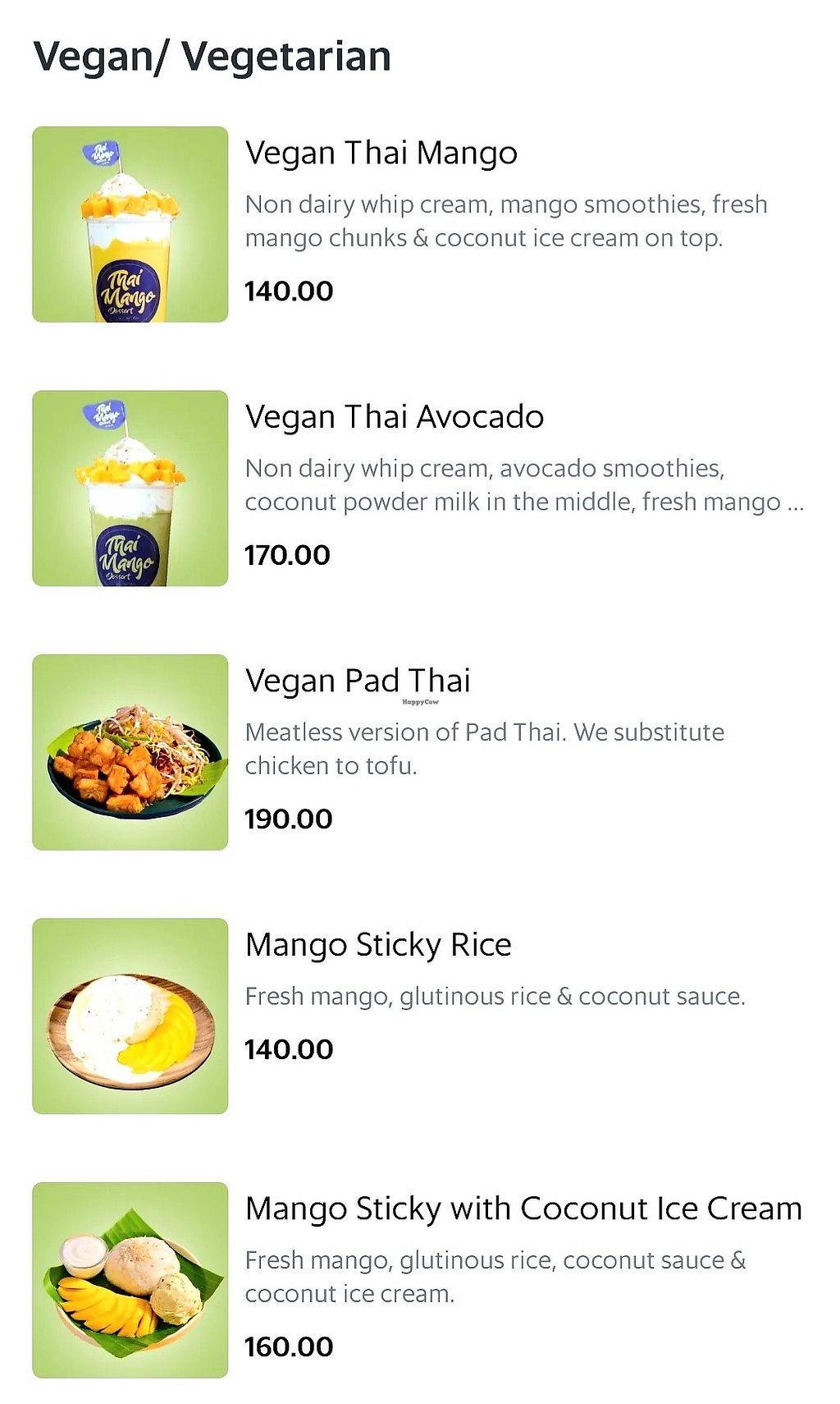 Thai Mango Metro Manila Restaurant HappyCow