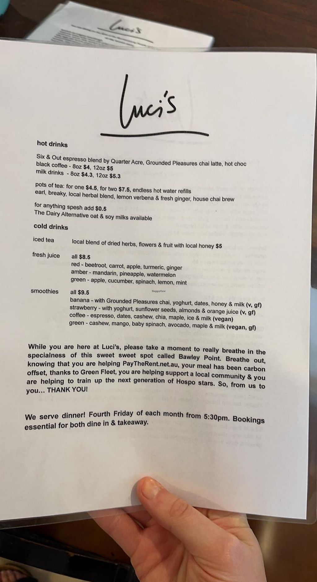 Luci's Bawley Point New South Wales Restaurant HappyCow