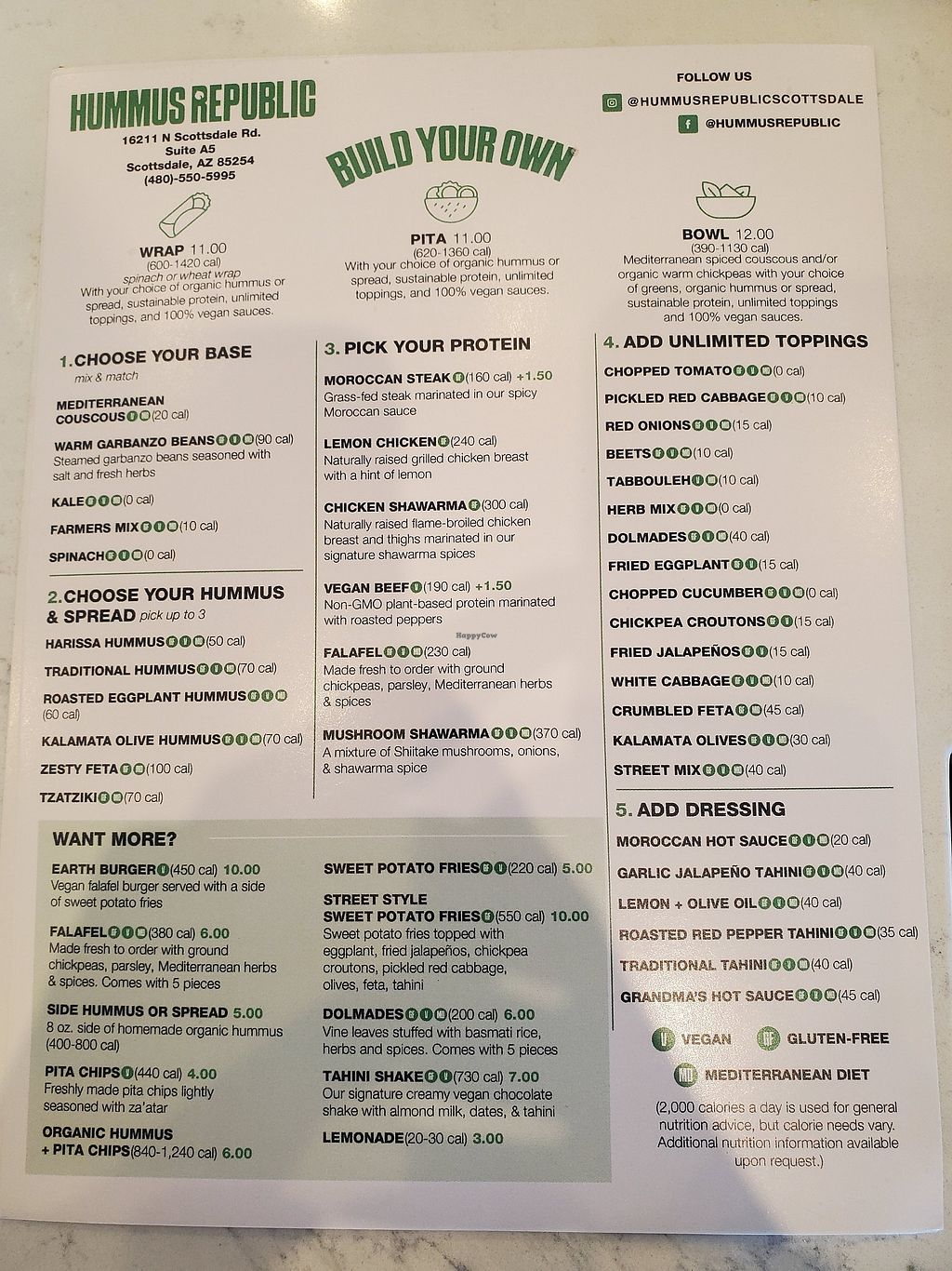 Hummus Republic Scottsdale Arizona Restaurant HappyCow