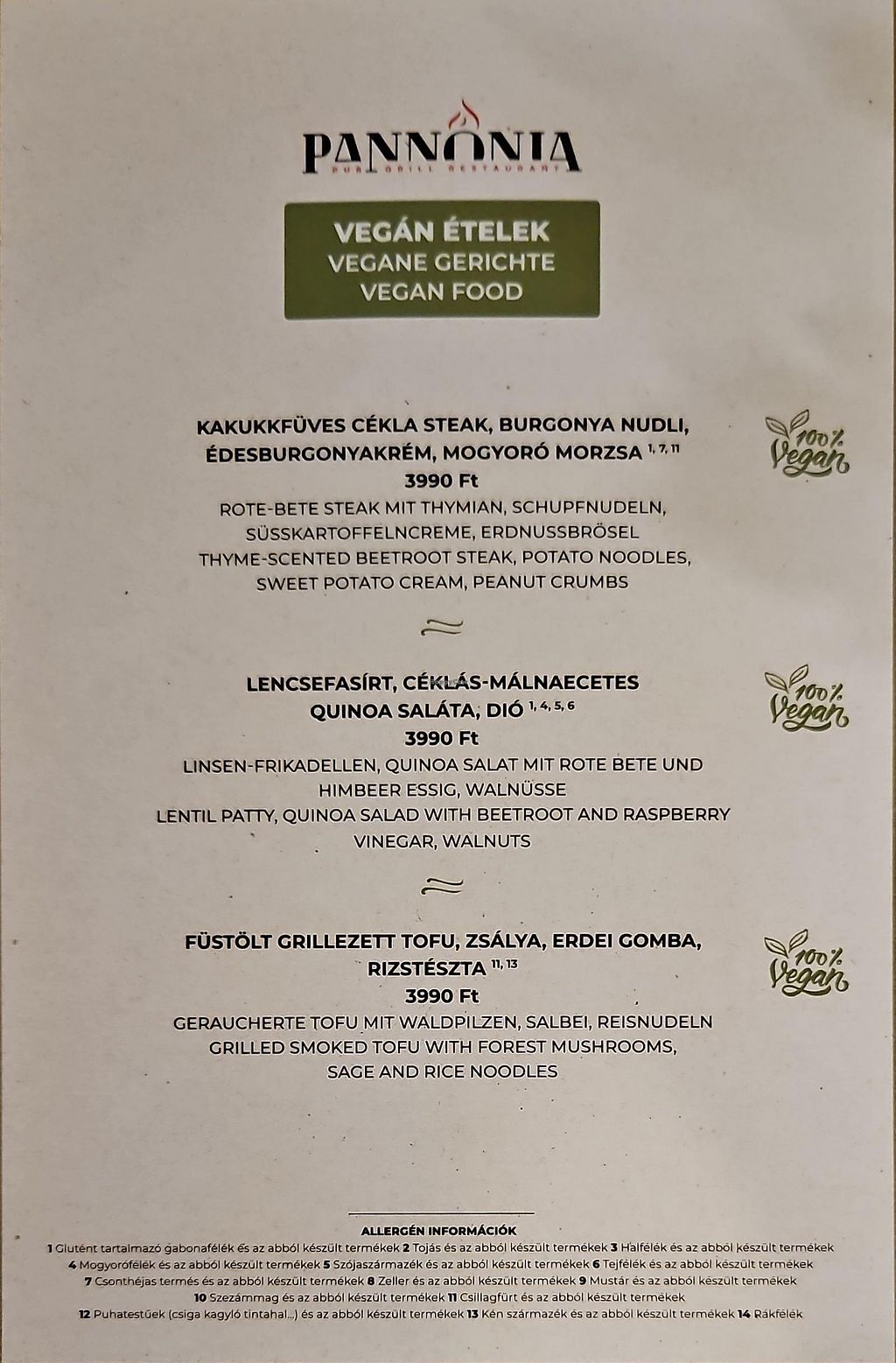 Pannotia Food Pannónia Restaurant - Szombathely | Review