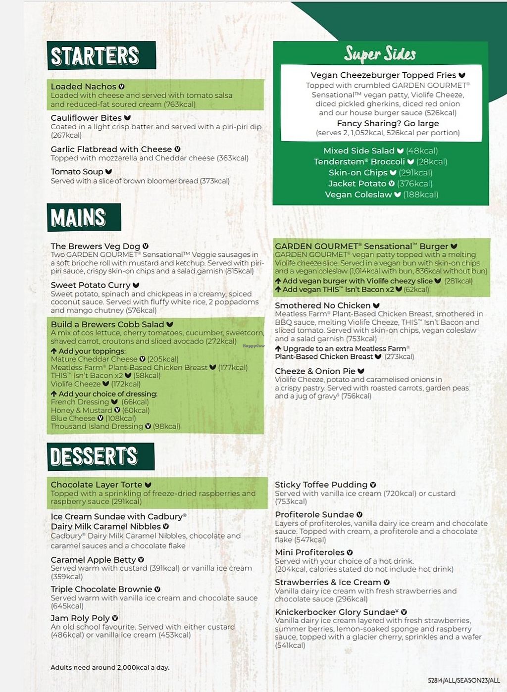 Rhubarb Triangle Brewers Fayre Wakefield Restaurant HappyCow