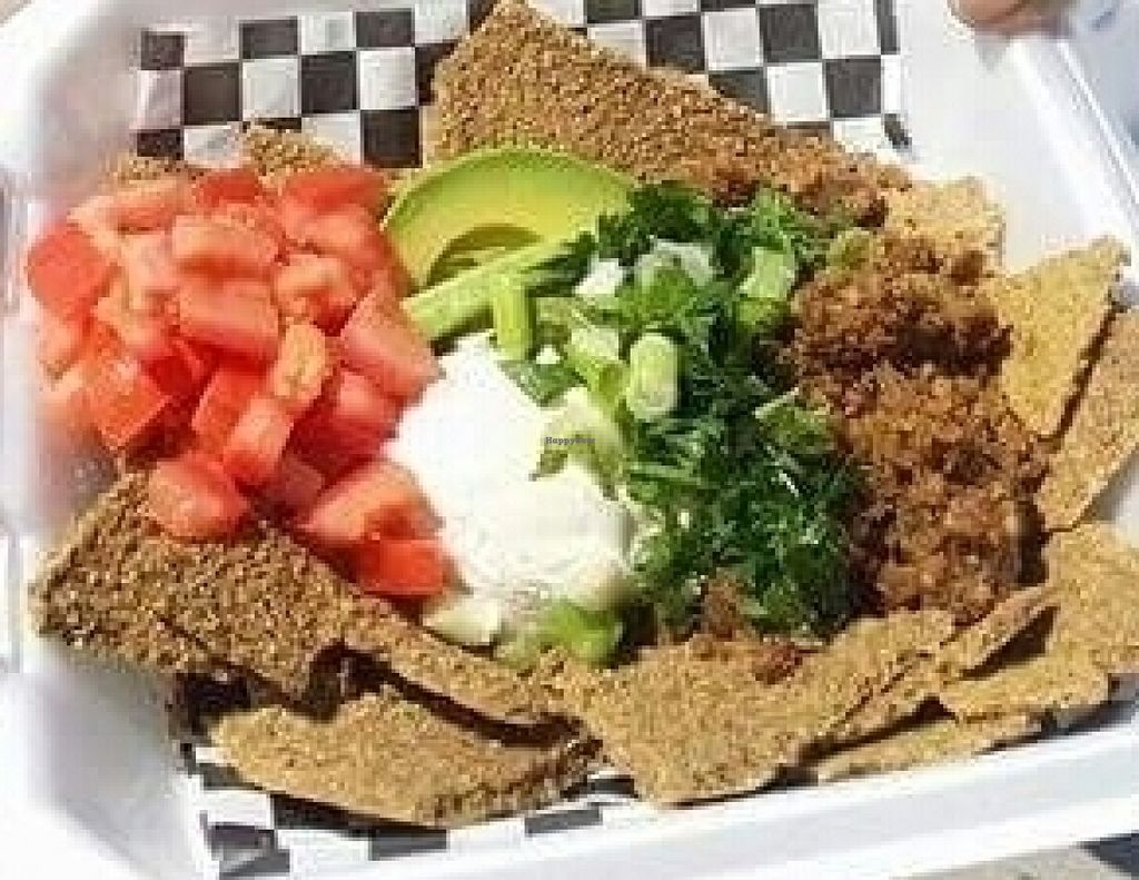 The Traveling Carrot Food Trailer Katy Texas Restaurant Hycow Raw Vegan Nachos At The Traveling Carrot Food Trailer In Katy