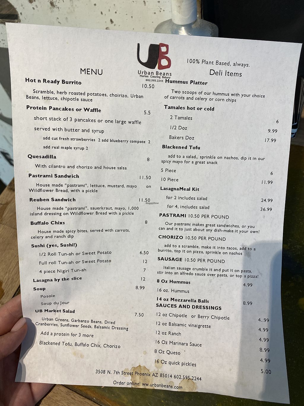 Urban Beans Phoenix Arizona Restaurant HappyCow