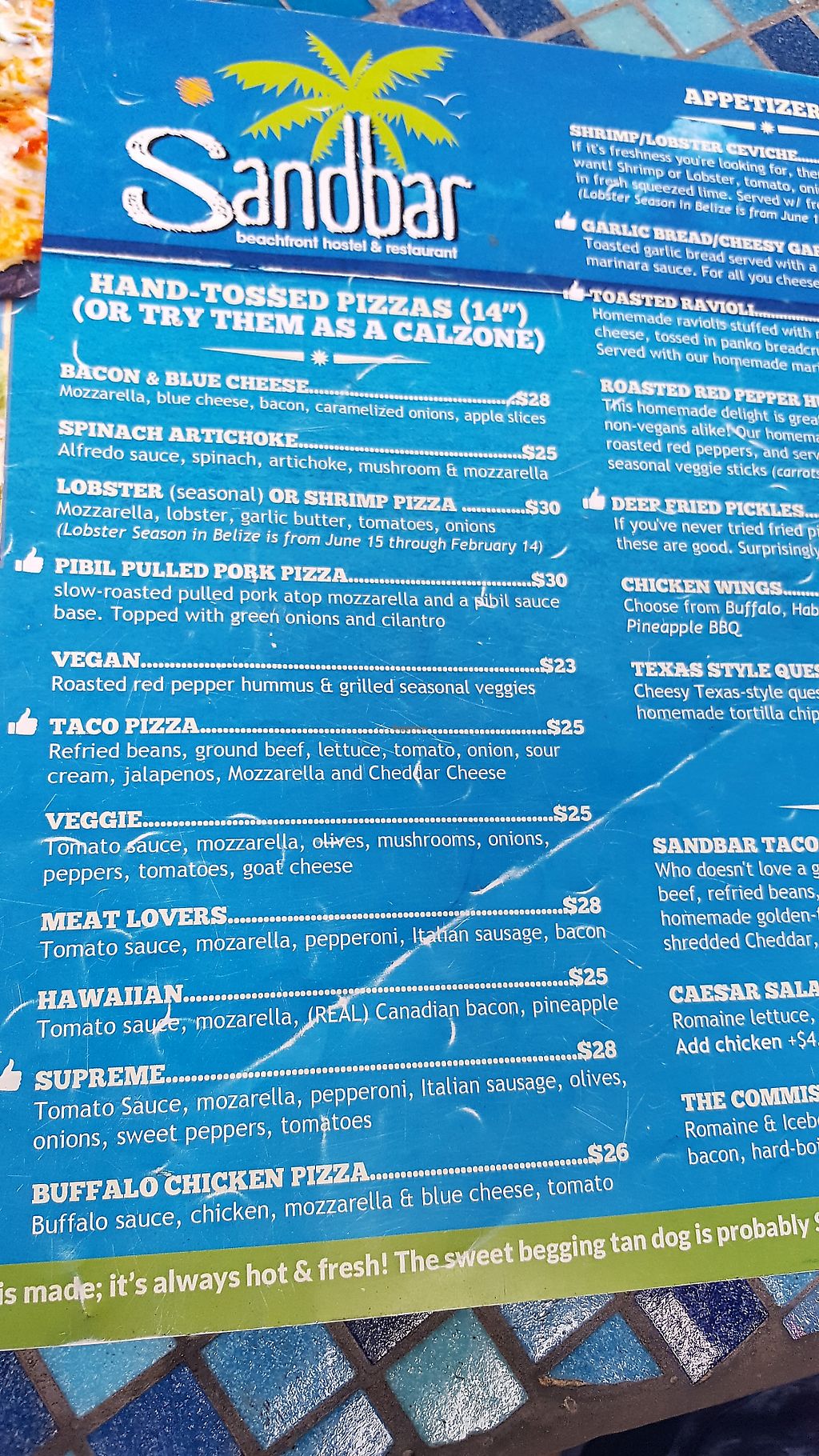 Sandbar San Pedro Restaurant HappyCow