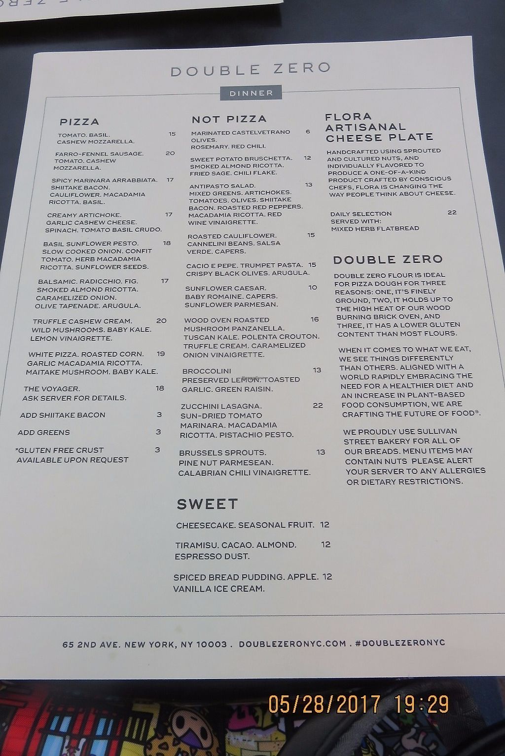 Double Zero New York City New York Restaurant HappyCow