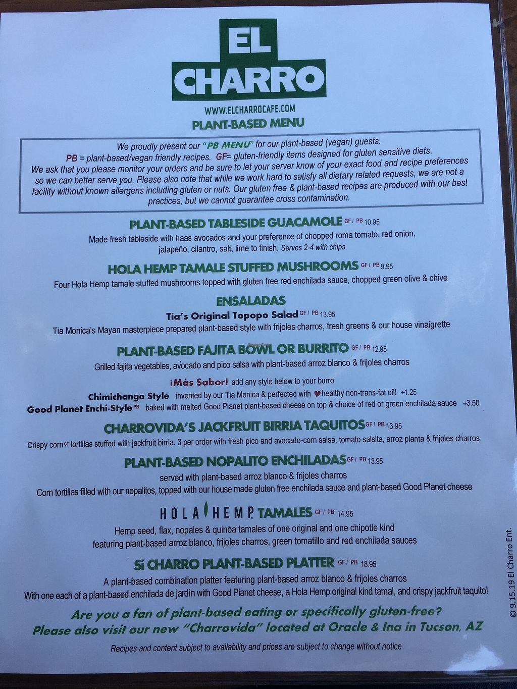 El Charro Tucson Arizona Restaurant HappyCow