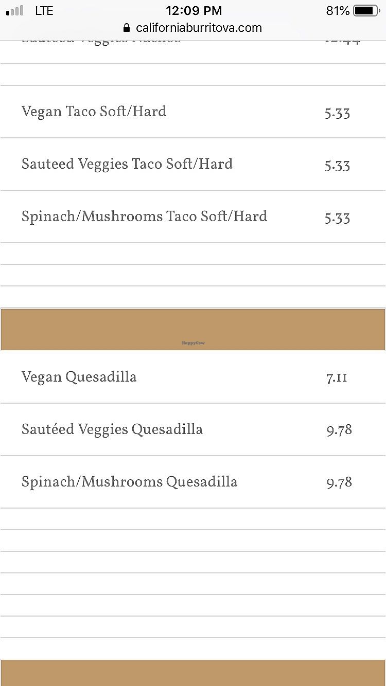 CLOSED California Burrito Norfolk Virginia Restaurant HappyCow