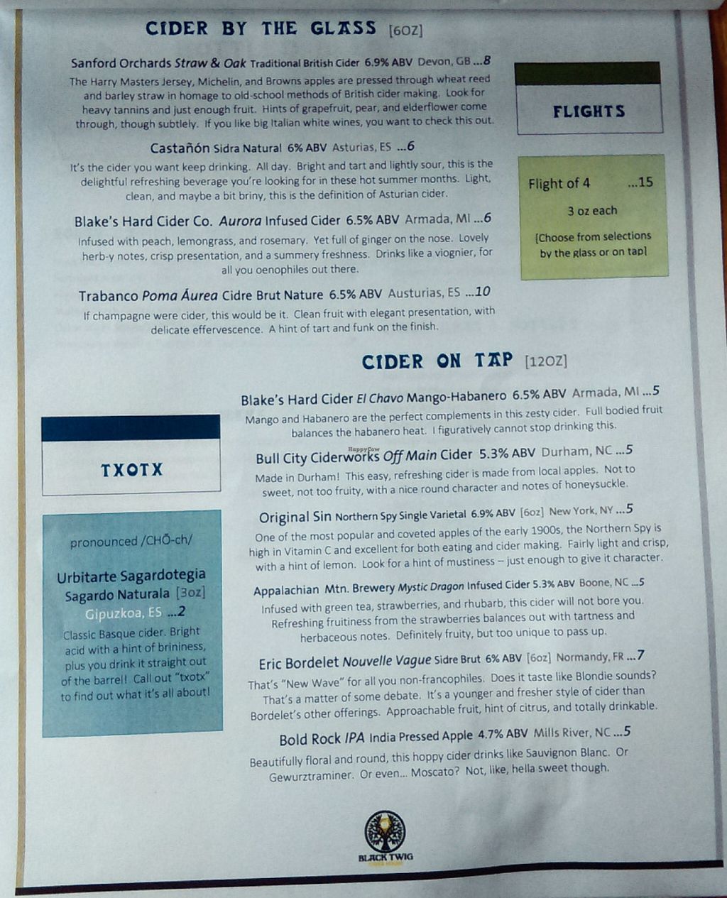 CLOSED Black Twig Cider House Durham North Carolina Restaurant