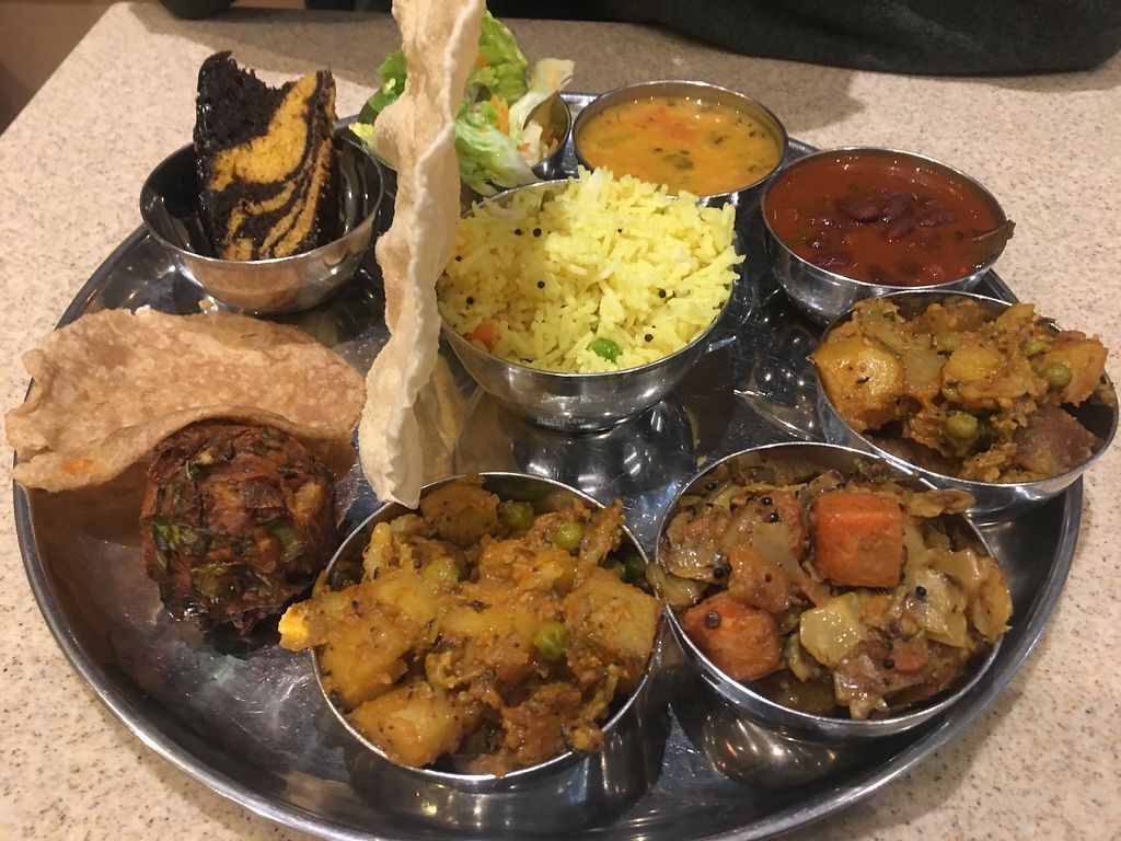 Govinda S Pure Vegetarian Restaurant London Hycow Vegan Thali At Govinda S Pure Vegetarian Restaurant In London