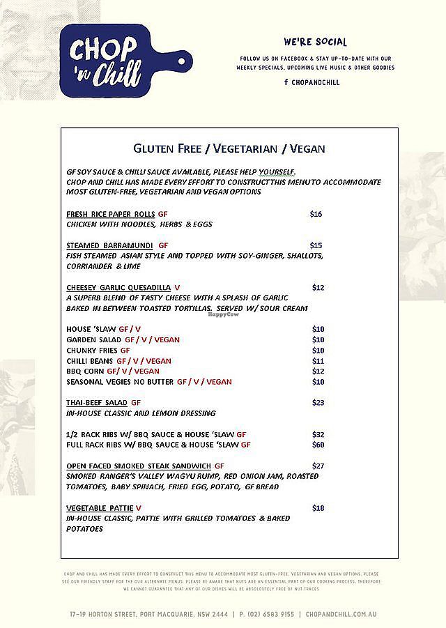 Chop 'n Chill Port Macquarie New South Wales Restaurant HappyCow