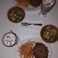 Happy burgers at Loving Hut in Upland