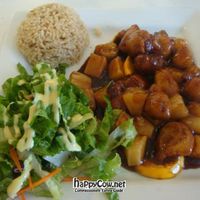 savory orange pineapple at Loving Hut in Upland